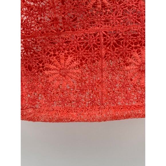 ZINGARA Women's Red Orange Floral Square Lace Large Tote Bag - Picture 10 of 10